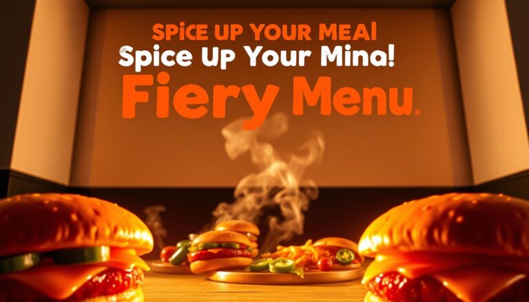 Burger King Fiery Menu