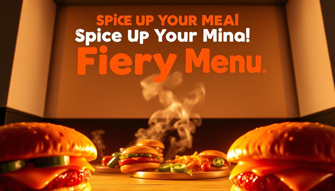 Burger King Fiery Menu