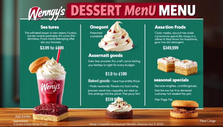 Wendy's Dessert Menu