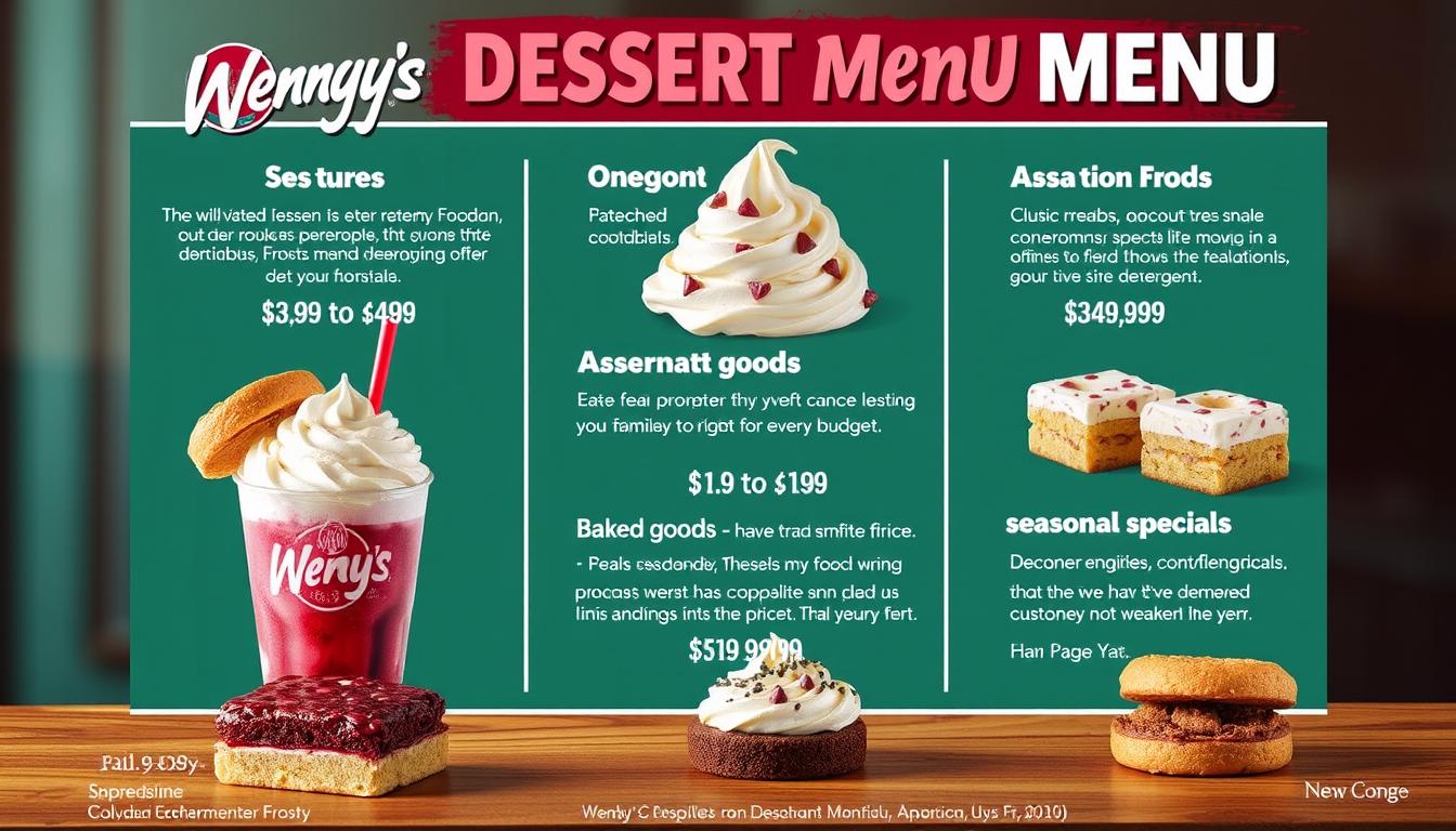 Wendy's Dessert Menu