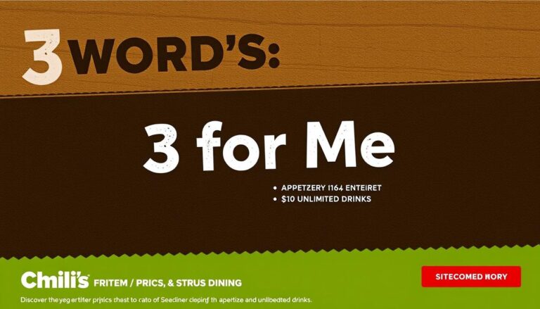 Chili’s 3 for Me Menu Prices
