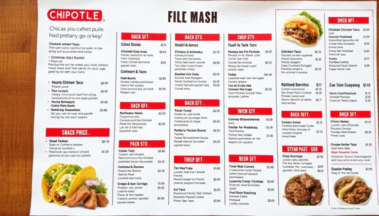 Printable Chipotle Menu with Prices: A Handy Guide